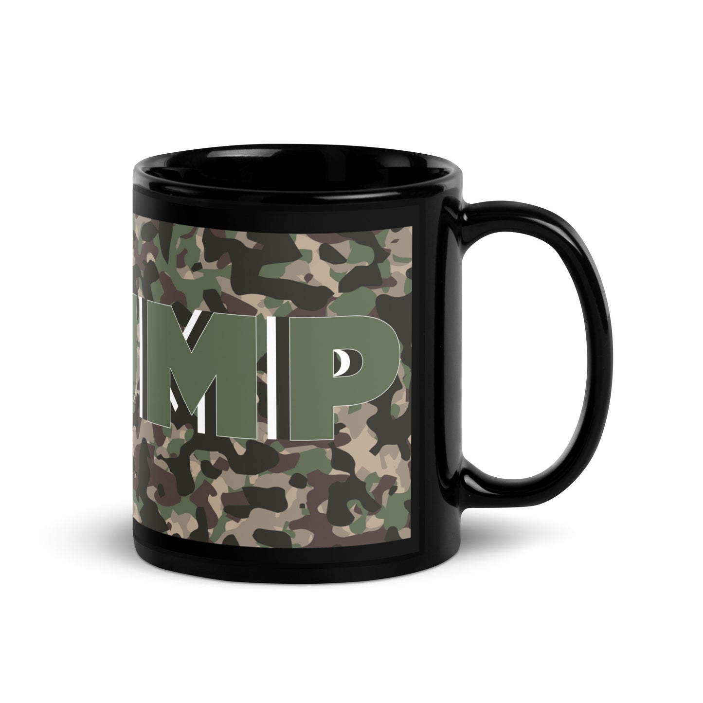 Camo Trump - Black Glossy Mug