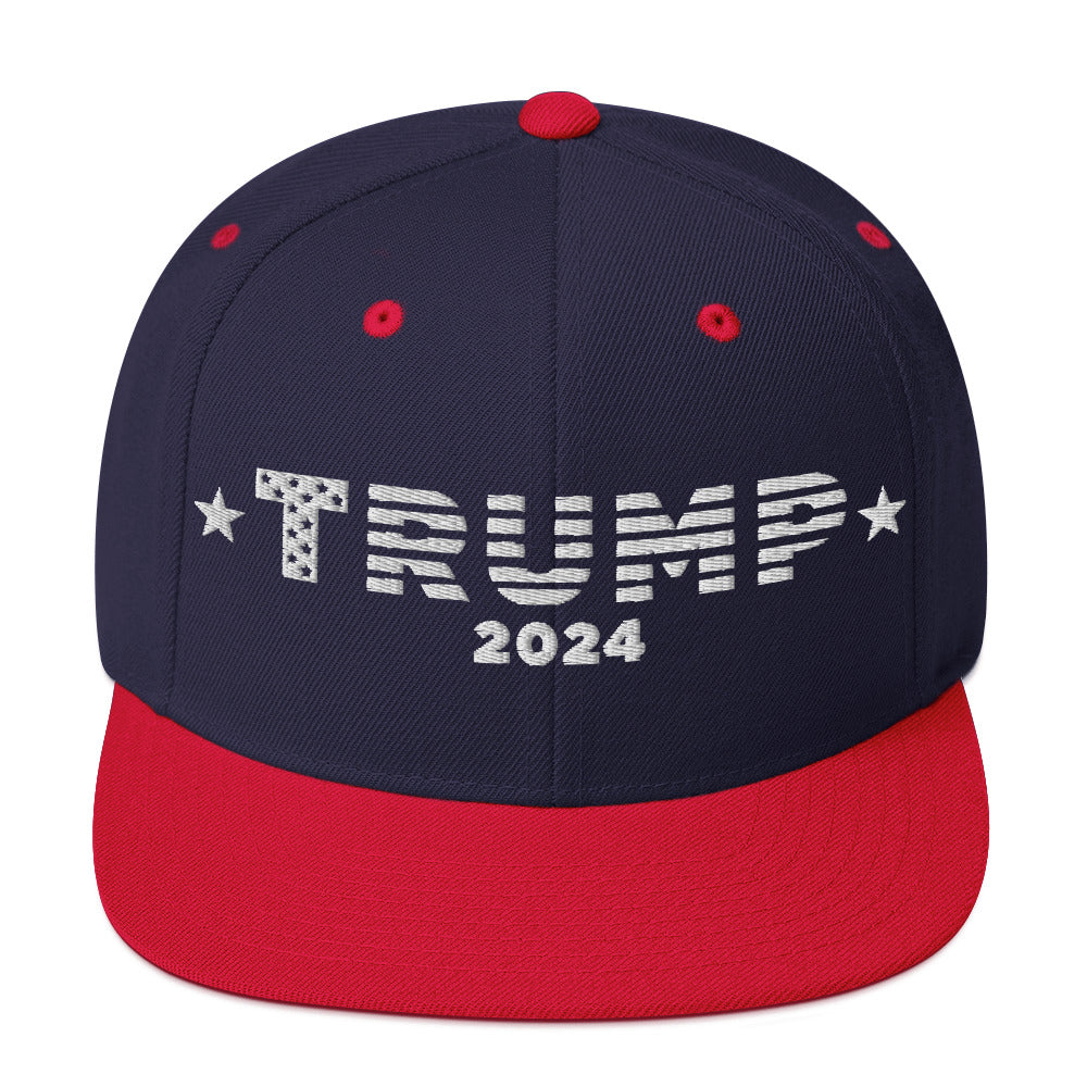 Trump 2024 White Embroidered - Snapback Hat