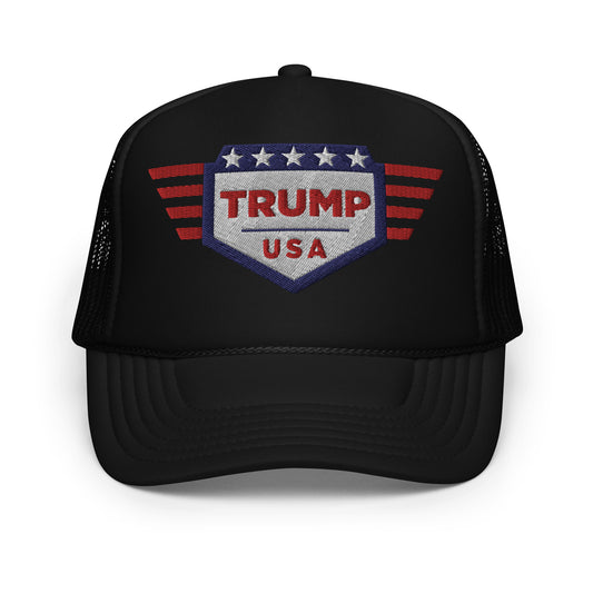 Trump USA Red, White & Blue - Foam trucker hat