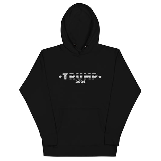 Trump 2024 White Embroidered - Unisex Hoodie