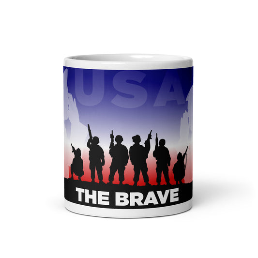 The Brave Iconic - White glossy mug