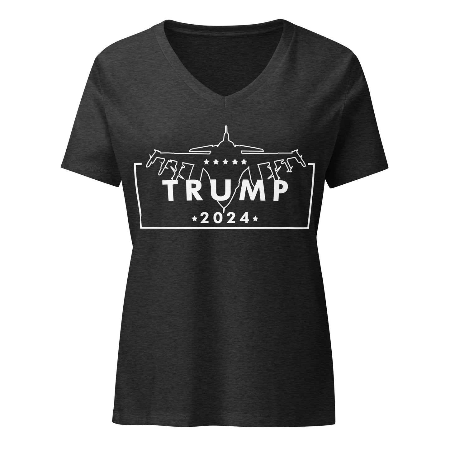 Fighter Jet - Trump - Women’s v-neck t-shirt