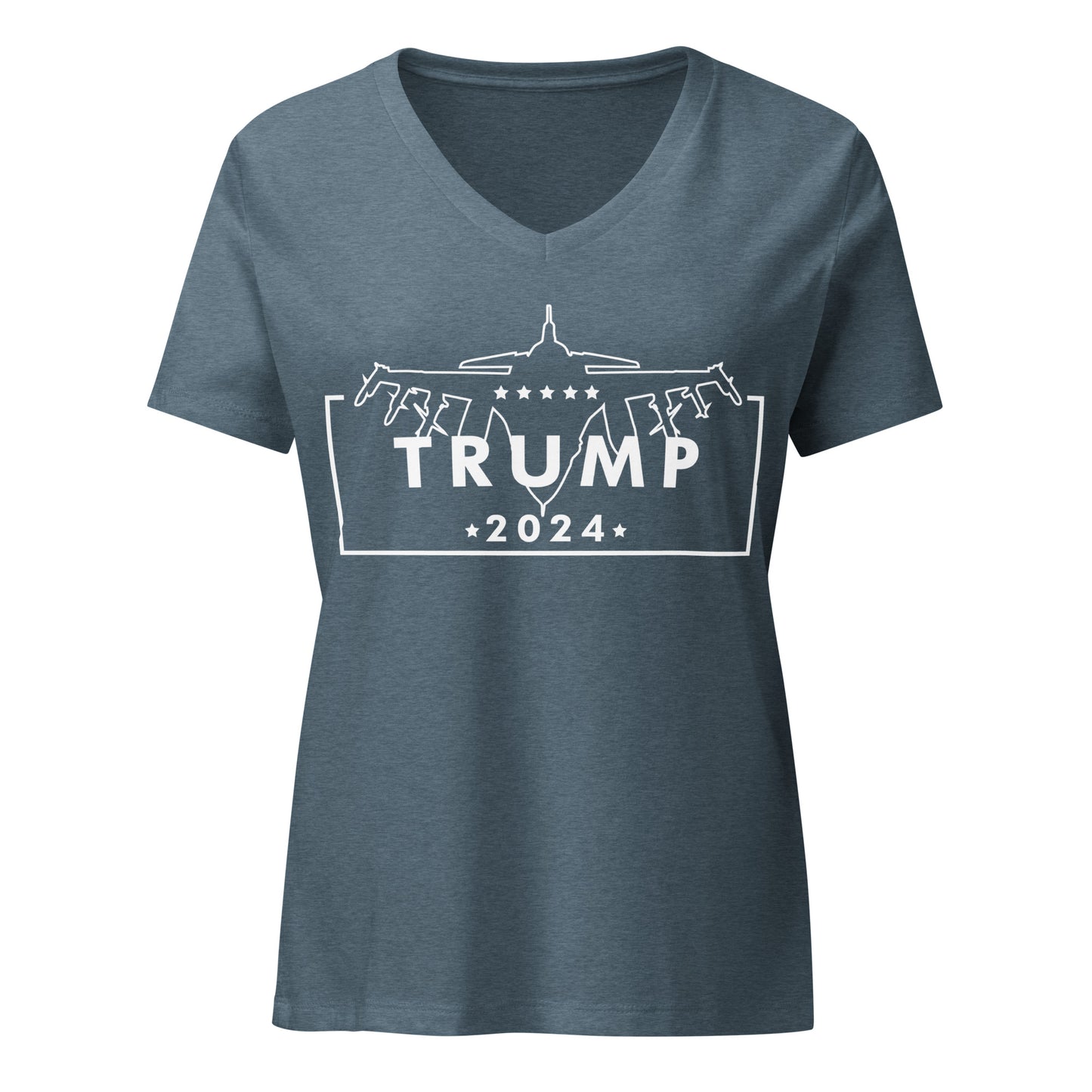 Fighter Jet - Trump - Women’s v-neck t-shirt