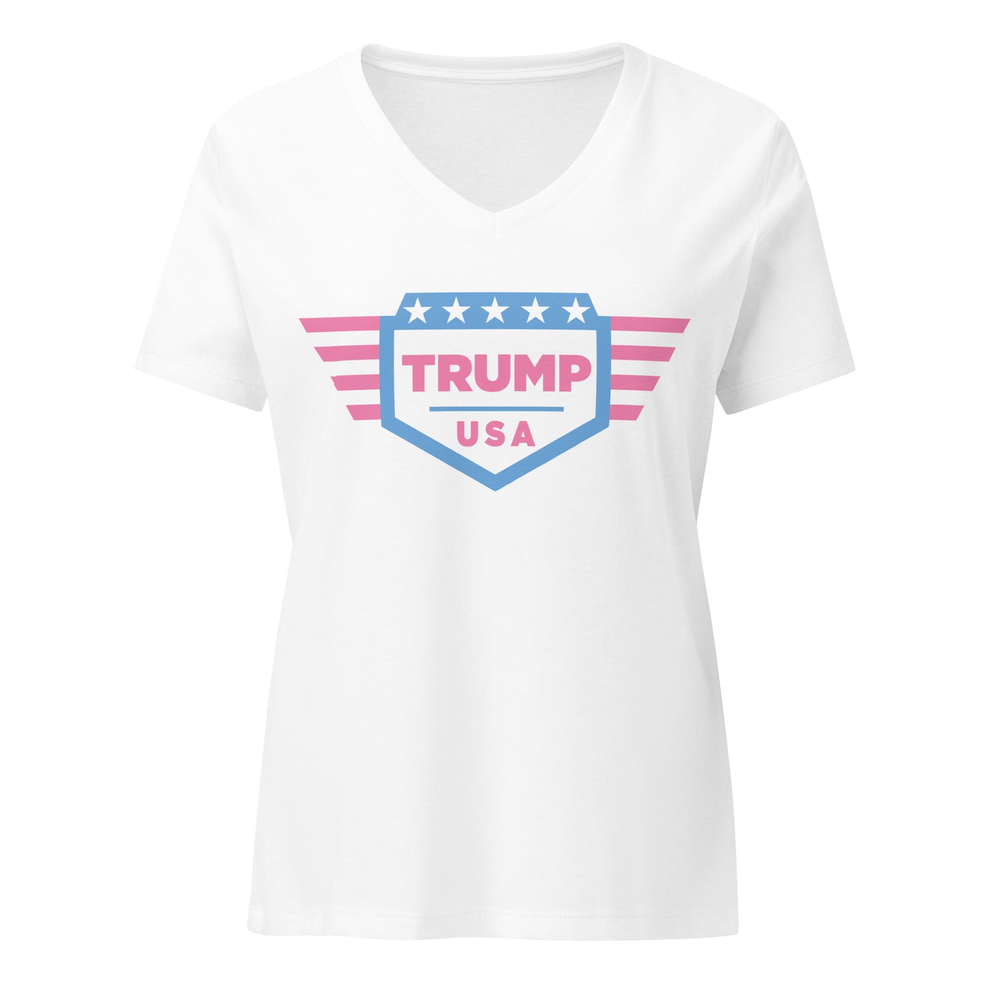 Pastel Trump USA - Women’s relaxed v-neck t-shirt